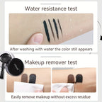 Portable Gel Eyeliner Black and Brown, Water Proof Smudge Proof Eyeliner Cream, Quick Drying Last for All Day Long Brow Eyeliner