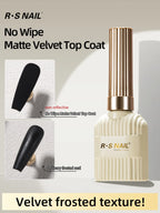 RSNAIL 10g Velvet Matte Top Coat Gel Nail Polish UV Gel Soak Off Semi-Permanent Varnish Clear Matte Top Coat Nail Art Lacquer