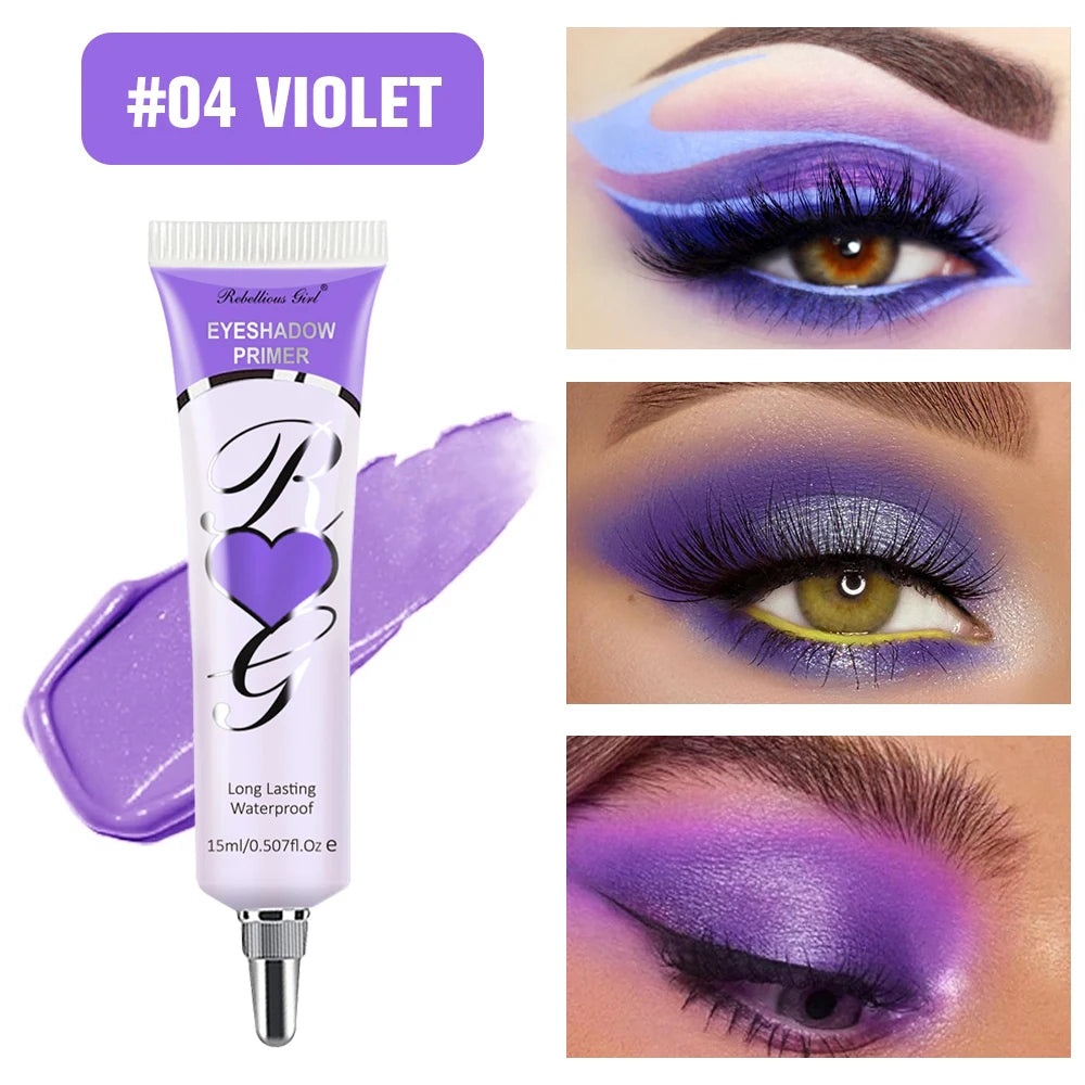 White Dark Matte Eye Shadow Primer Suitable for Oily Eyelid Eye Makeup Base Waterproof and Stain Resistant,Durable Cream Liquid