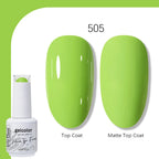 Arte Clavo Solid Color Gel Nail Polish 15ml Soak Off UV LED Gel Semi-Permanent Glitter Polish For Manicure Nail Art Salon Gel