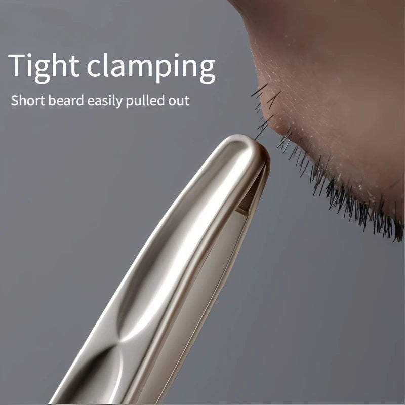 1pc NiLiYa Professional Eyebrow & Facial Hair Tweezers - Heavy-Duty Stainless Steel, Sharp Tips for Precise Grooming