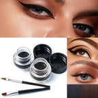 Black Eyeliner Cream Waterproof Beauty Cosmetics Long Lasting Eyeliner Gel Eyeshadow Makeup Tool With Brush Set Matte Eye Liner