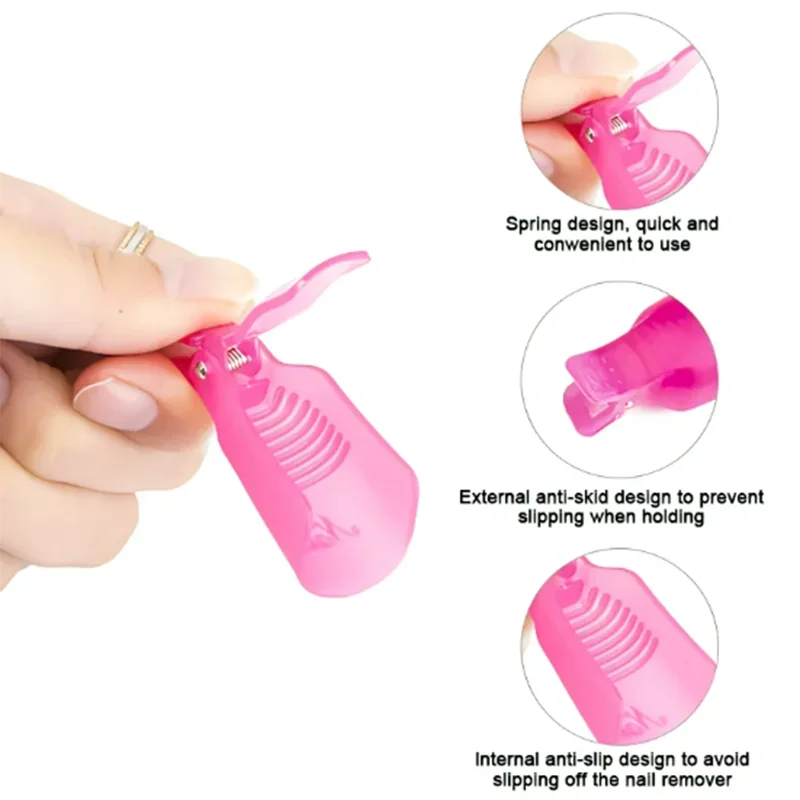 LIMEGIRL Nail Gel Polish Remover Tools Set with 100Pcs Bag Cotton And File Clipper for Manicure Nail Art UV Soak Off Removal Kit