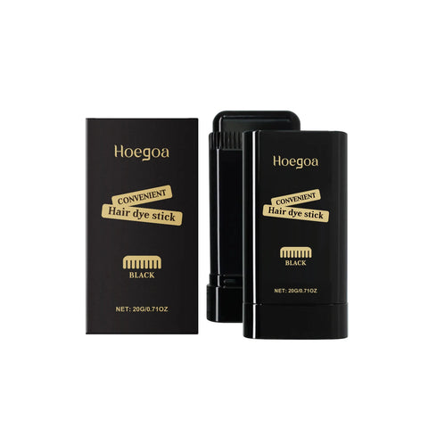 Hoegoa Black Colours Hair Dye Stick One-Time Strong Molding Temporary Cosplay For Men Women Permanent Hair Dying Cream with Comb