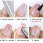 15ml Professional Remover Nail Gel Set With Pusher Magic Burst Soak Off Lacquer Degreaser Nails Cleanser Manicure Tools Supplies