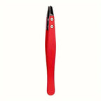 Zirconia Ceramic Pointed Tweezers Stainless Steel Tweezers with Slanted Tips Edges Eyebrows Beards Hair  Eyelash Tweezers
