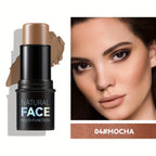 Cream Contour Sticks,Shades with Highlighter & Bronzer & Blush, Non-greasy and Water-resistant Face Contouring Pen