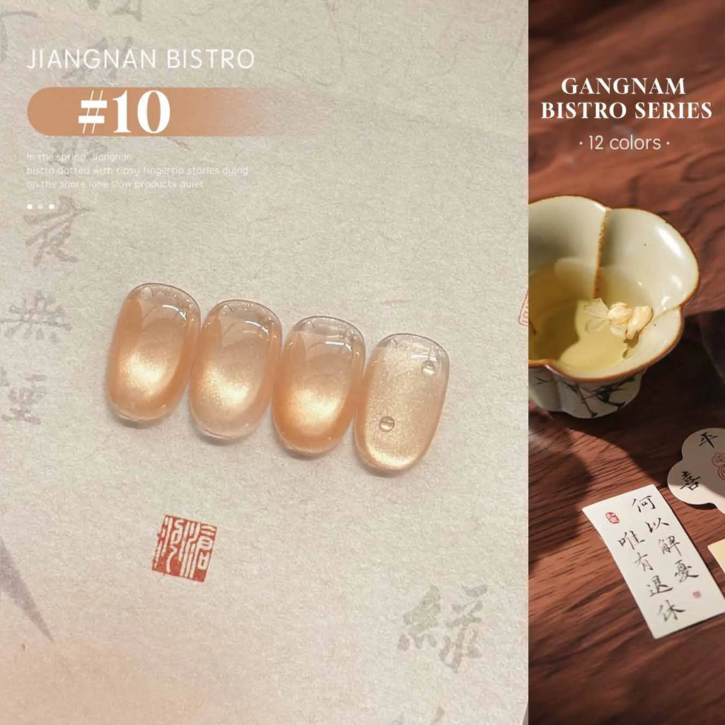 MIANEL 12ML 1-12pcs Jiannan Bistro Cat Eye Gel Nail Polish Blue Nails White Nails Pink Nails Nail Art Use Nail Supplies