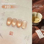 MIANEL 12ML 1-12pcs Jiannan Bistro Cat Eye Gel Nail Polish Blue Nails White Nails Pink Nails Nail Art Use Nail Supplies