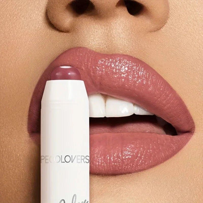 Moisturizing Lipstick Balm Hydrating Long-Lasting Lip Glaze Non-Stick Formula Nude Tone Lip Care Nourishing Lip Gloss