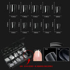 250/500/600pcs Soft Gel False Tips Natural Sculpted Ballet Coffin Almond Fake Nails Full Cover Press On Nails DIY Nail Supplies