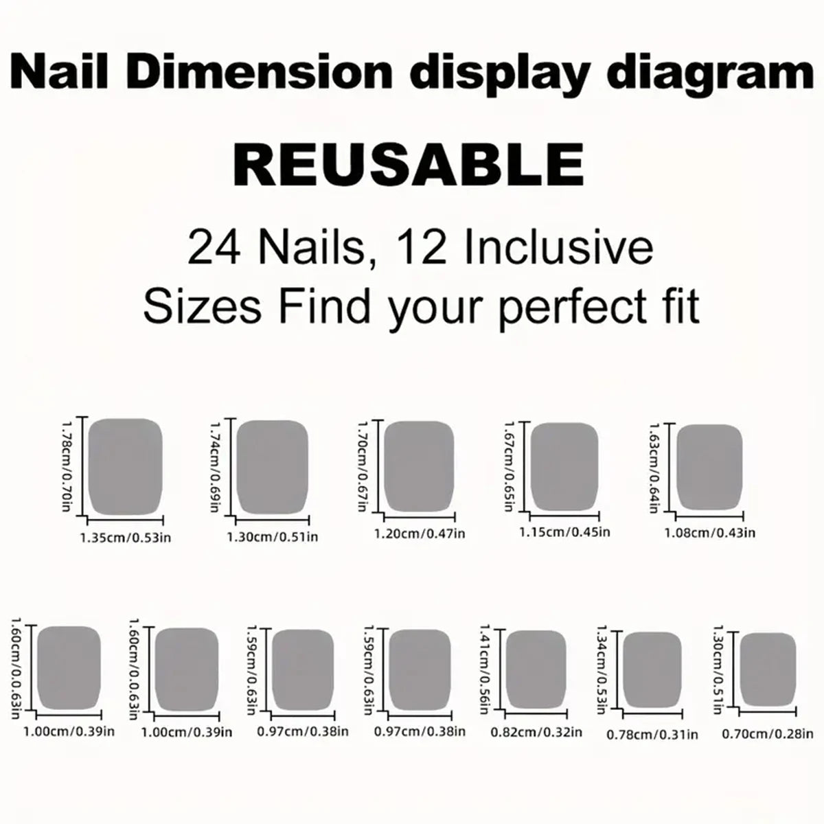 24 pieces of short square fake nails, featuring a halo dyed gradient heart and a colorful French design in European and American