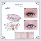 Flower Knows Swan Ballet Eyeshadow Palette Matte Fine Shimmer Pearl Face Palette 6 Colour Glitter Eye Shadow Flowerknows Makeup