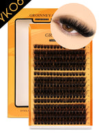 GROINNEYA DIY Eyelashes Cluster Lashes Lash Extension Natural Soft 100% Handmade Mink Lashes Reusable Makeup