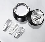 BORN PRETTY 5ml Metallic Painting Gel Polish Strong Silver Effection Nail Art Soak Off Gel Nail Polish Silver Mirror Gel