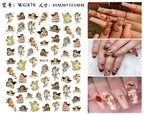 Nail Art Sticker Angel Flower Pattern Stickers Cupid Self-Adhesive Nail Decals Stickers Decoration Press on Nails Accessories