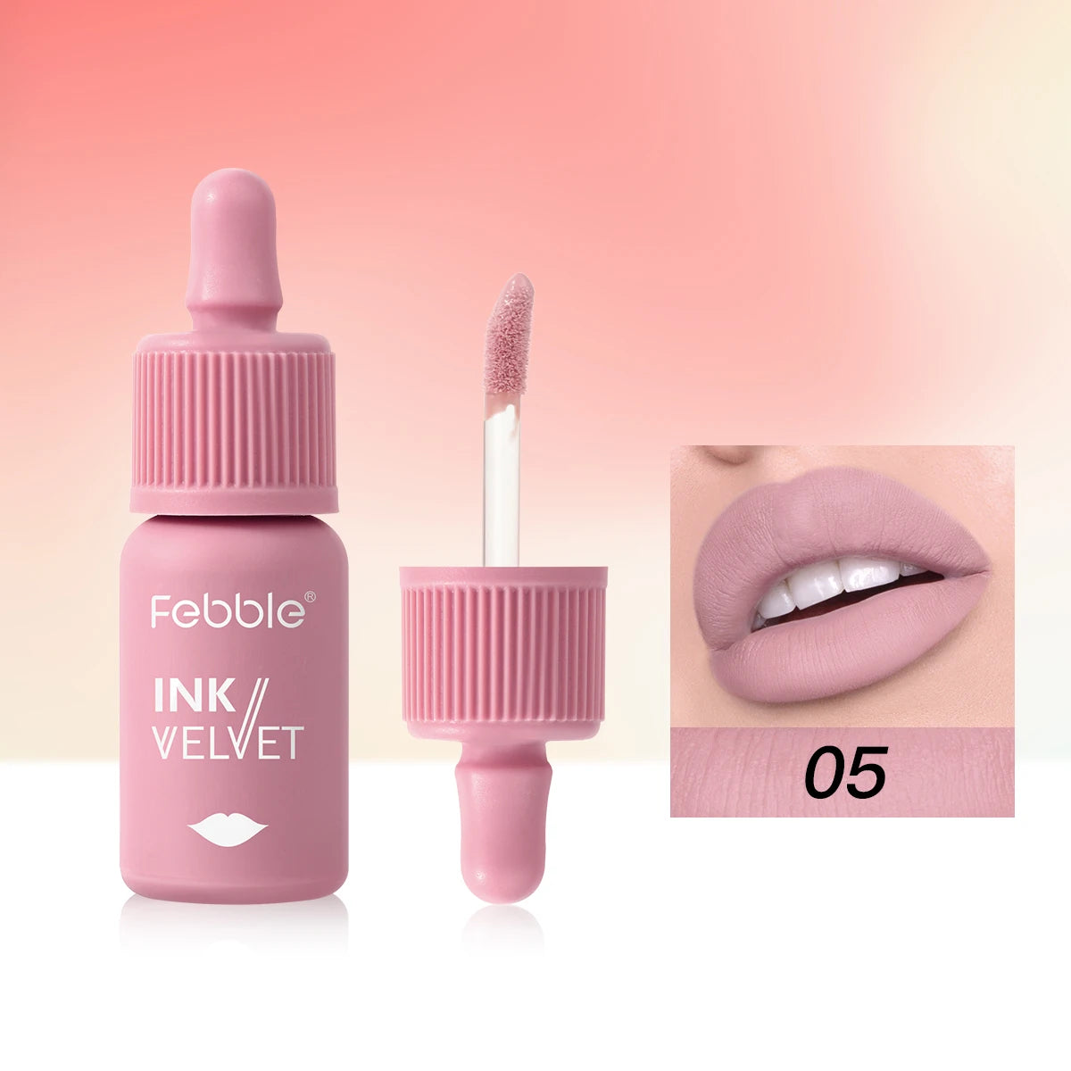 Febble 12 Color Ink Lip Gloss Matte Nude Velvet Liquid Lipstick Multifunctional Long-lasting Lip Cosmetics for Women & Girls