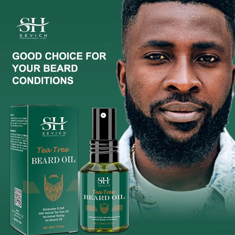 Sevich  Tea Tree Growth Beard Oil Fast Effective Beard Growth And Clean Skin Thick & Supple Beard Care Essence For Men 30ml