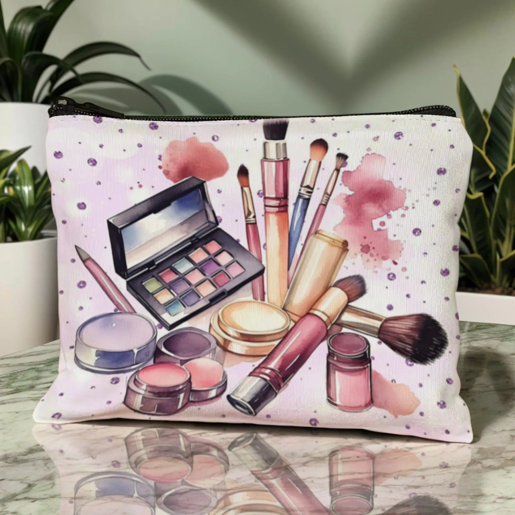 Exquisite Beauty Makeup Bag Portable Zipper Travel Makeup Organizer Storage Bag Pen Brush Lipstick Bag Girl's Birthday Surprise