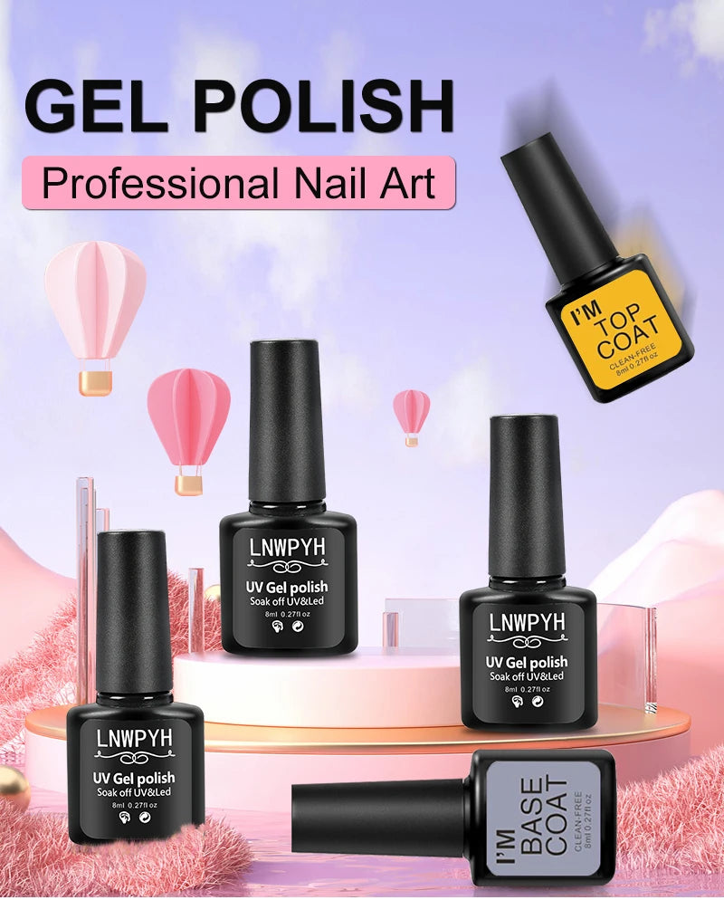 Nail Gel Kit With LED Nail Light Dryer Nail Drill Machine Poly Nail Extension Gel Varnish Kit Soak Off Polish Manicure Tools Kit