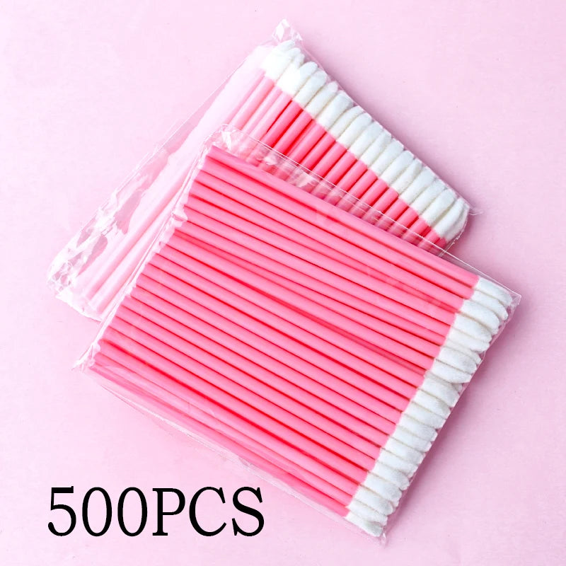 MEISHENJIE 50/500/1000pcs Lip Brushes Makeup Mascara Wands Lipstick Micro Brushes Applicators Cleaner for Eyelash Extension Tool