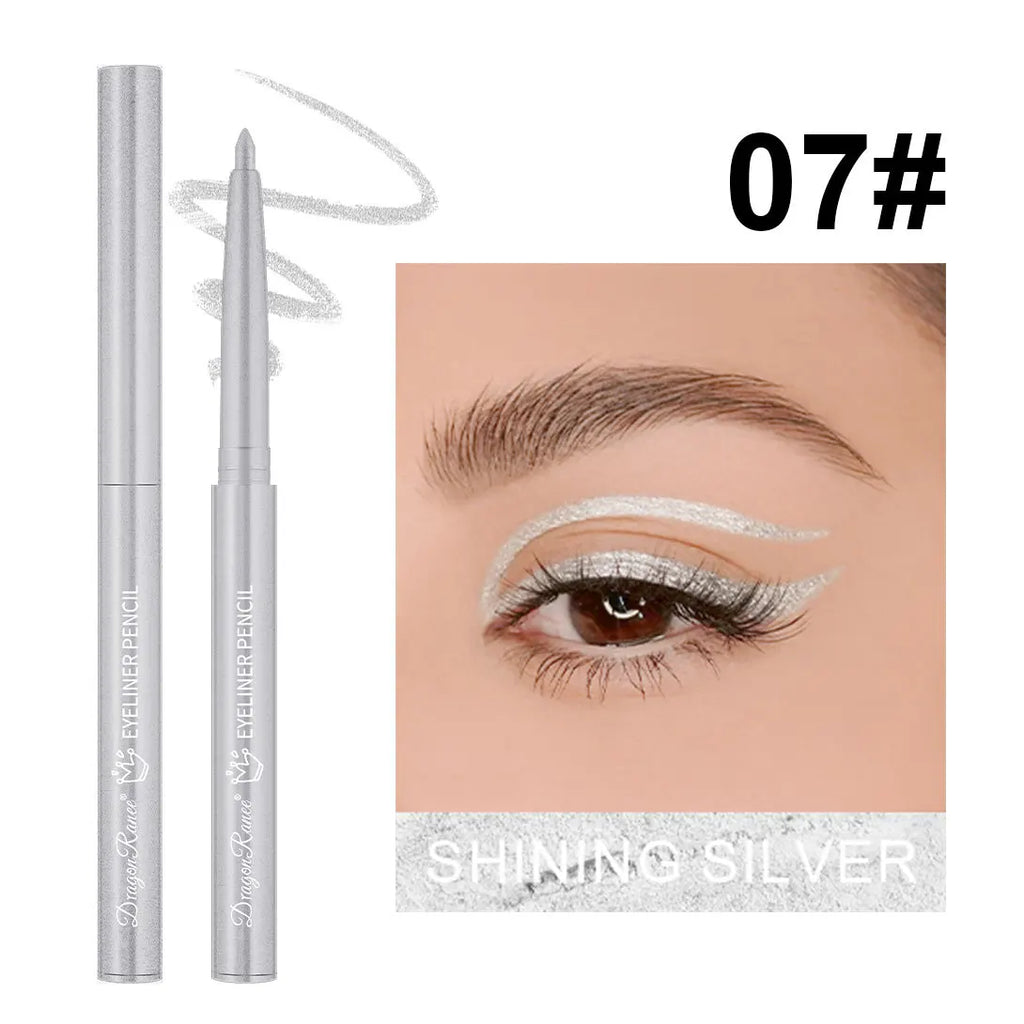 1Pc Ultra-fine Matte Smooth Waterproof Green Purple Eyeliner Gel Pencil Pearlescent White Eyeliner Easy Wear Eyeliner Pen Makeup