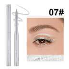 1Pc Ultra-fine Matte Smooth Waterproof Green Purple Eyeliner Gel Pencil Pearlescent White Eyeliner Easy Wear Eyeliner Pen Makeup