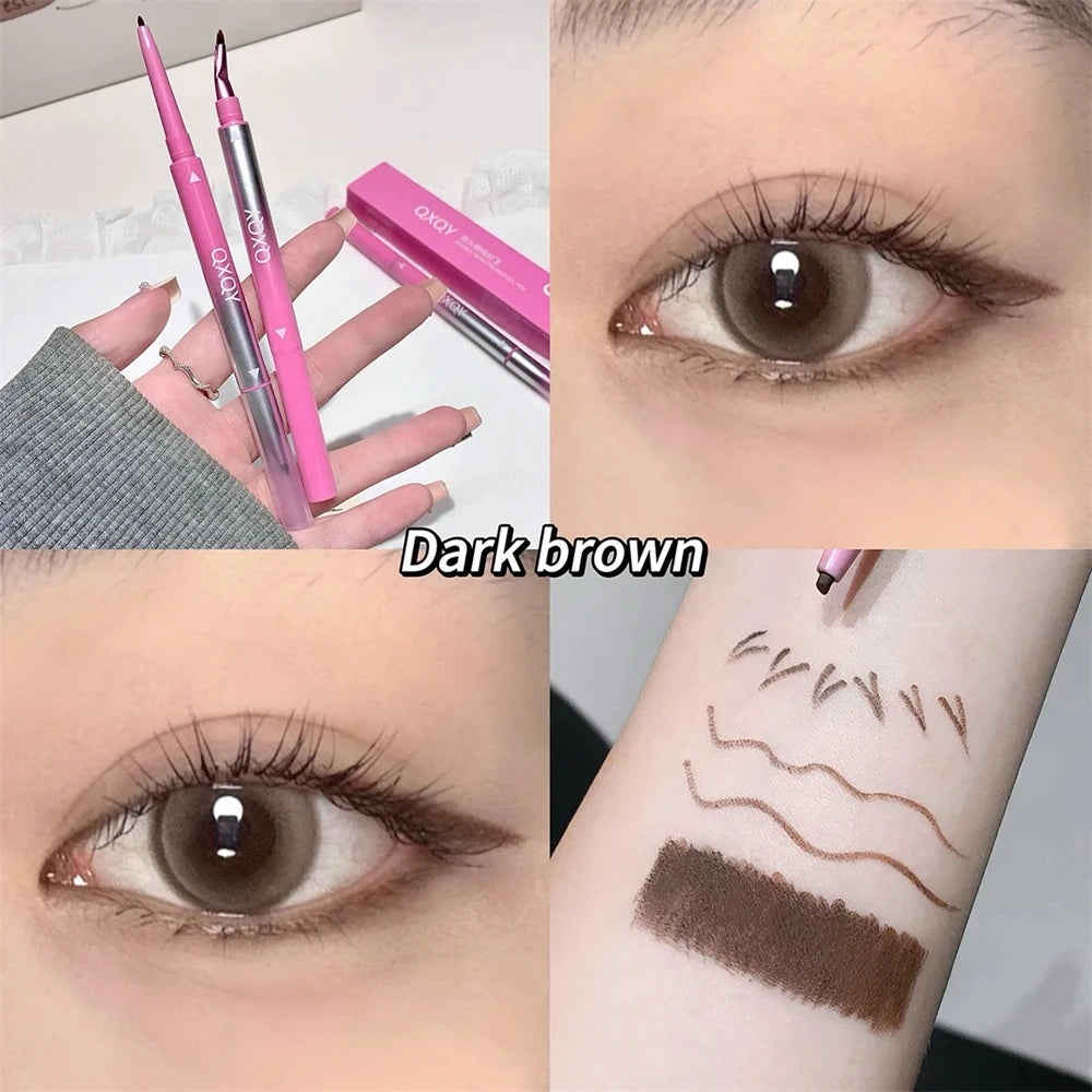 Punk Red Eyebrow & Eyeliner Gel 2 In 1 With Angled Brush Smudge-Proof Waterproof Creamy Smooth for Brows & Under Eye Makeup