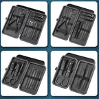 7/10/12/16/18pcs/set Stainless Steel Manicure Set Professional Nail Clipper Kit of Pedicure Tools Ingrown ToeNail Trimmer