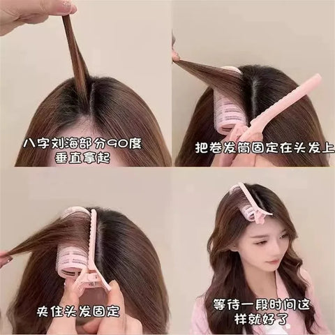 1/2pcs Fluffy Hair Roller Bangs Hair Root Fluffy Hair Clips Self Grip Traceless No Damage Bang Top Styling Curling Barrel Roller