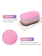 1020 Long Bandage Cleaning Wipes 6Pcs, Machine Washable, Reusable Makeup Remover Tools, Suitable for All Skin Types