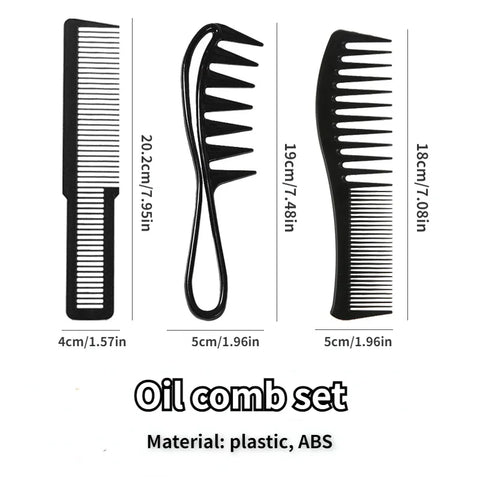 Wide Tooth Curl 2/3/4pcs  Comb Detangling Comb Texture Comb For Curly Wet Wavy Thick Hair Wigs Salon Barber Hairstyle Tool