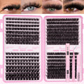 SEEUI Lash Clusters Kit Natural Look Large Capacity Lash Extension Kit with Lash Bond And Seal Eyelash Tweezers