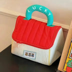 Cartoon pattern cute hut handbag girls large capacity cosmetic organizer portable handheld travel toiletry bag