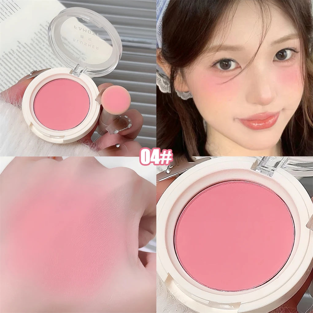 Monochrome Milk Peach Face Blush Pallete Mineral Pigment Cheek Blusher Powder Makeup Professional Contour Shadow Pink Blusher