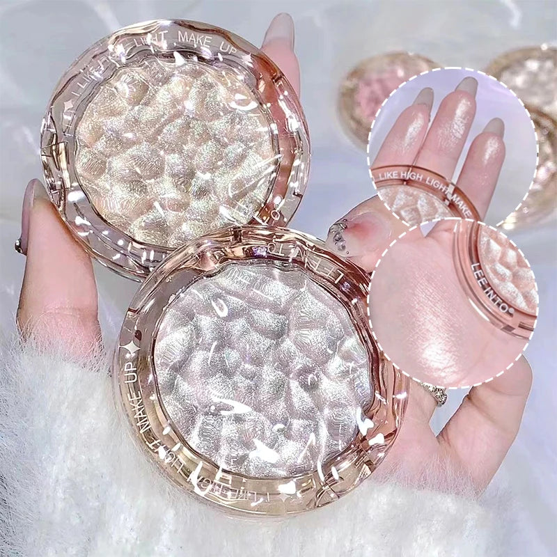 Crystal Bright Light high Gloss Powder Pearl Fine Flash Flash brightening makeup not fly Powder for young girls blush