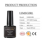 Limegirl Gel Nail Polish Set 60Colors Semi Permanent UV Led Gel Varnish Soak Off Nail Lacquers Base Top Coat