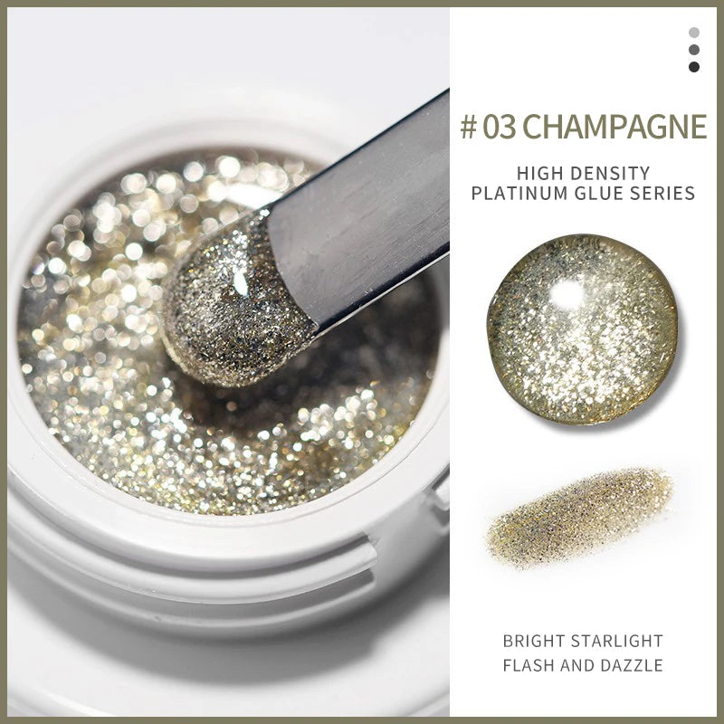Silver/Gold Metal Gel Metallic Nail Polish Chrome 3D Metal Painted Gel Polish 5ml Liquid Mirror Effect Glossy Shine Manicure