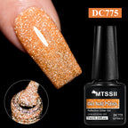 7ml Champagne Gold Sliver Reflective Nail Gel Polish Sparkling Shining Glitter Pink Red Nail Supplies Semi Permanent Gel Varnish