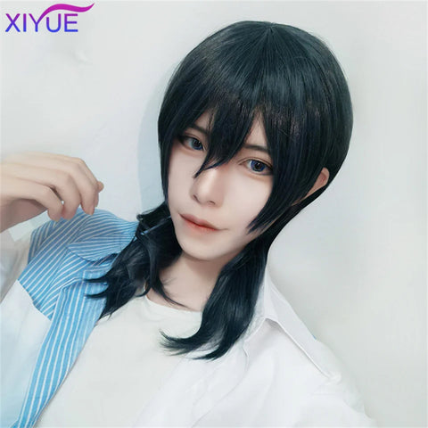Short Synthetic Men's Breathable Wig Brown Men Boy Short Straight Cosplay Men Party Black Heat Resistant Synthetic Hair Wig
