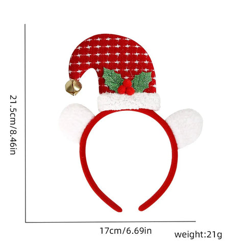 New Christmas Headwear Funny Deer Antlers Headpiece Santa Claus Hair Headband Happy New Year Merry Christmas Hair Accessories
