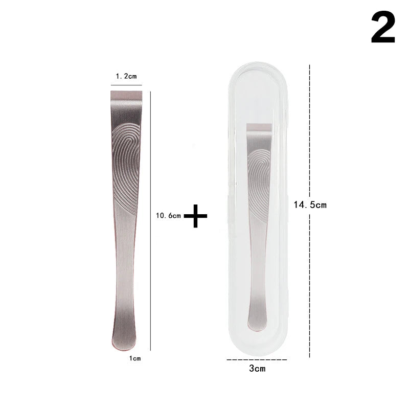 Durable Thickened Stainless Steel Tweezers for Beard Eyebrow Hair Removal Flat Tip Design Easy Grip Facial Hair Plucking Tool