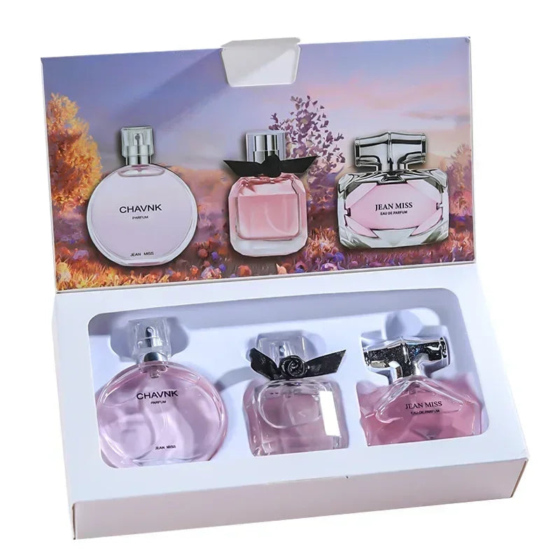 30ml X 3 Women's Perfume Set Floral Fruity Chypre Eau De Parfum Long-Lasting Fresh Scent Gift Box
