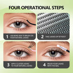 New 624 Cluster Lashes Kit 5D Fluffy Thick Eyelash Extension Kit Volume Mixed Tray Faux Mink Lashes Lash Extension DIY Kit ﻿