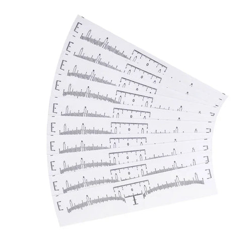 10/50/100pcs Eyebrow Ruler Sticker Tattoo Shape Tool Adhesive Microblading Guide Makeup Measurement Stencil Template Makeup Tool