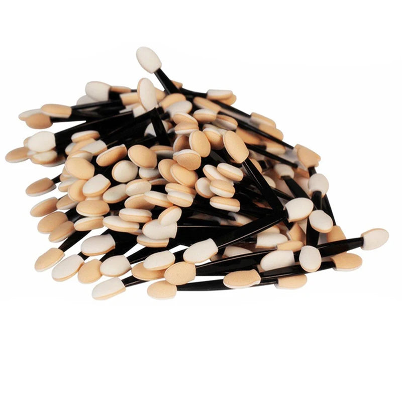 5/30/50/100pcs Make up Eye Shadow Brushes Beauty Makeup Tool Reusable Dual Sided Sponge Stick Portable Applicator Accessories