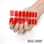 Leopard Semi-Cured Gel Nail Strips Simple Transparent Color Adhesive Long Lasting Gel Nail Stickers Harden In UV Lamp Need