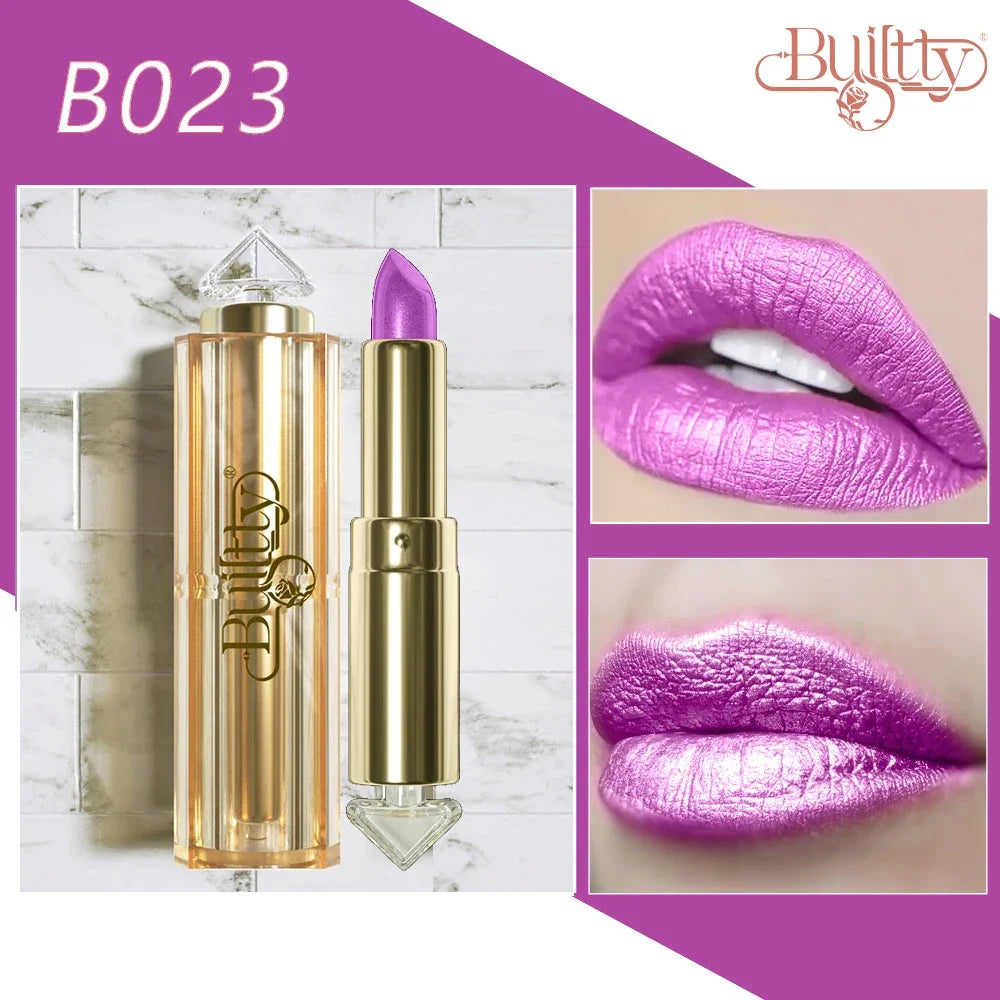 12 Colors Korea Matte Glitter Lipstick Pink Nude Matte Gliter Waterproof Kissproof Glitter Flip Lipstick Orange Dropshipping