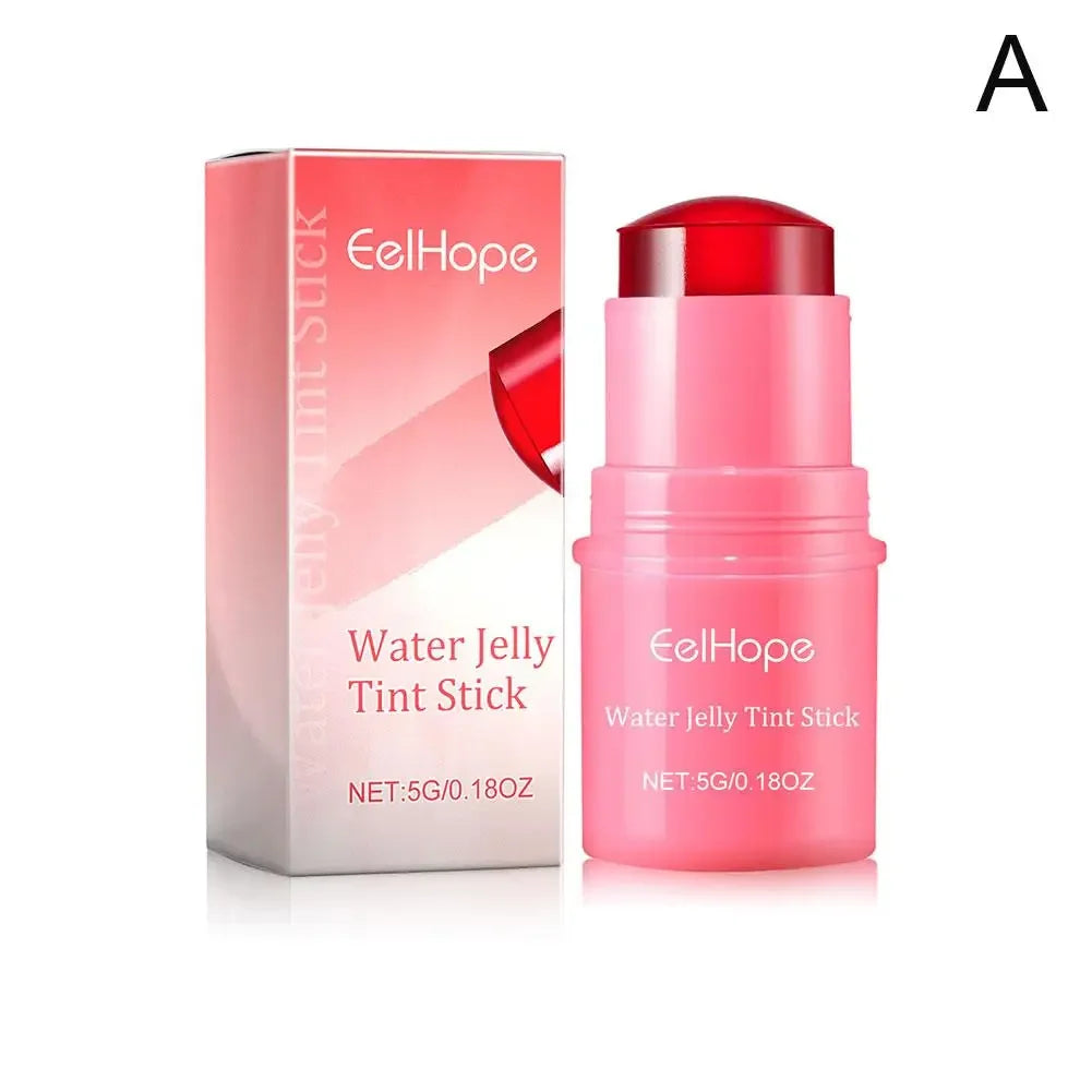 Cooling Water Jelly Tint Stick 3 In 1 Cheek Lip Tinted Matte Stick Blush Cheek Moistured Contour Makeup Lip Eyes Cream Brig R4W4