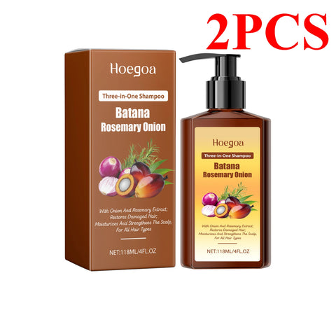 3 In 1 Batana Rosemary Onion Shampoo Deep Nourishing Scalp Remove Dandruff Long Lasting Scent Hair Scalp Cleaning Care Lotion